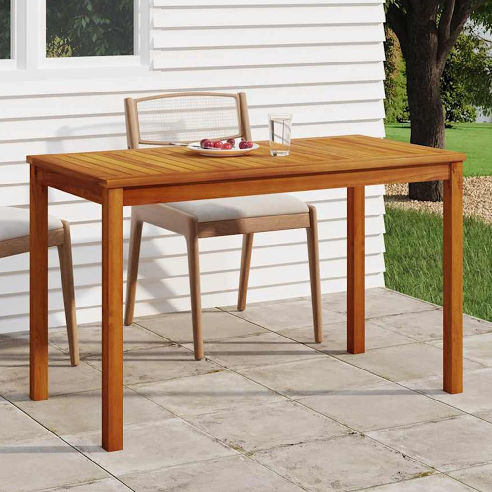 Walplus 2 Seater Solid Wood Acacia Garden Table Image 1