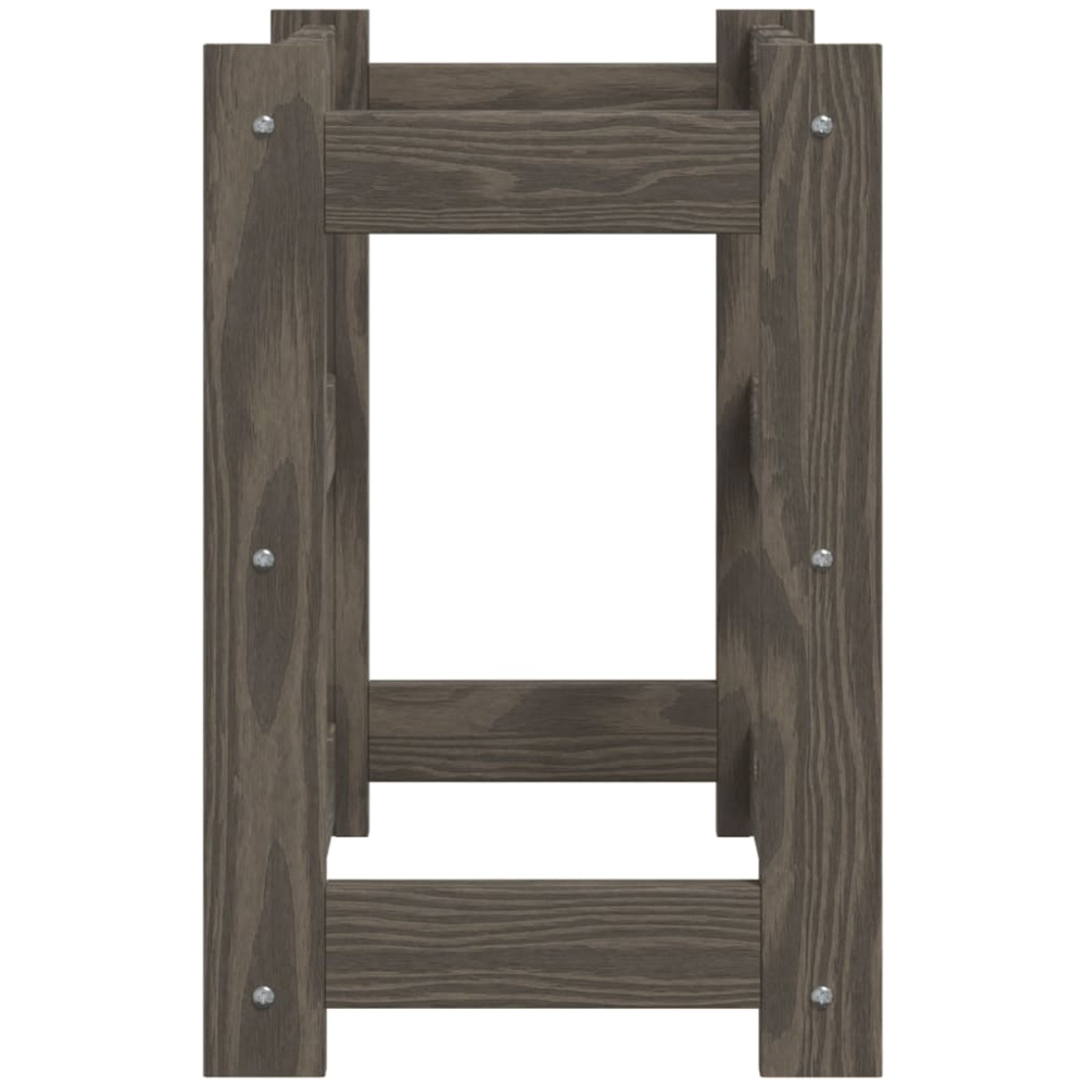 vidaXL 12 Bottle Grey Freestanding Wine Rack Image 4