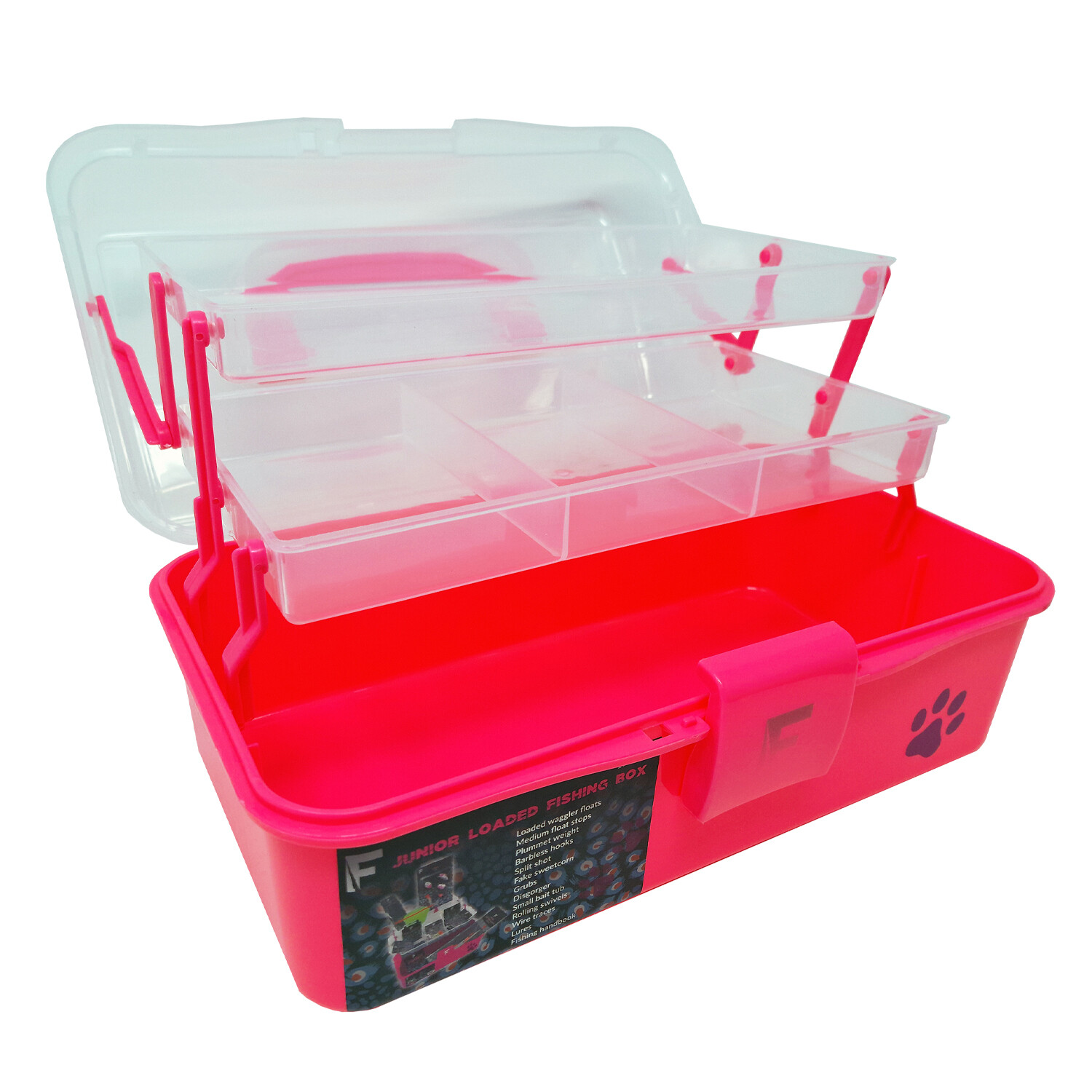 Junior Loaded Fishing Box - Pink Image 3