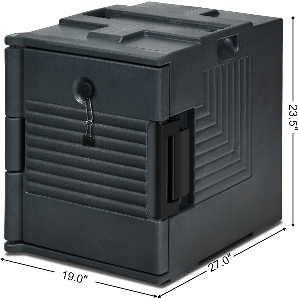 Costway Grey Front-Loading Insulated Food Pan Carrier Image 9