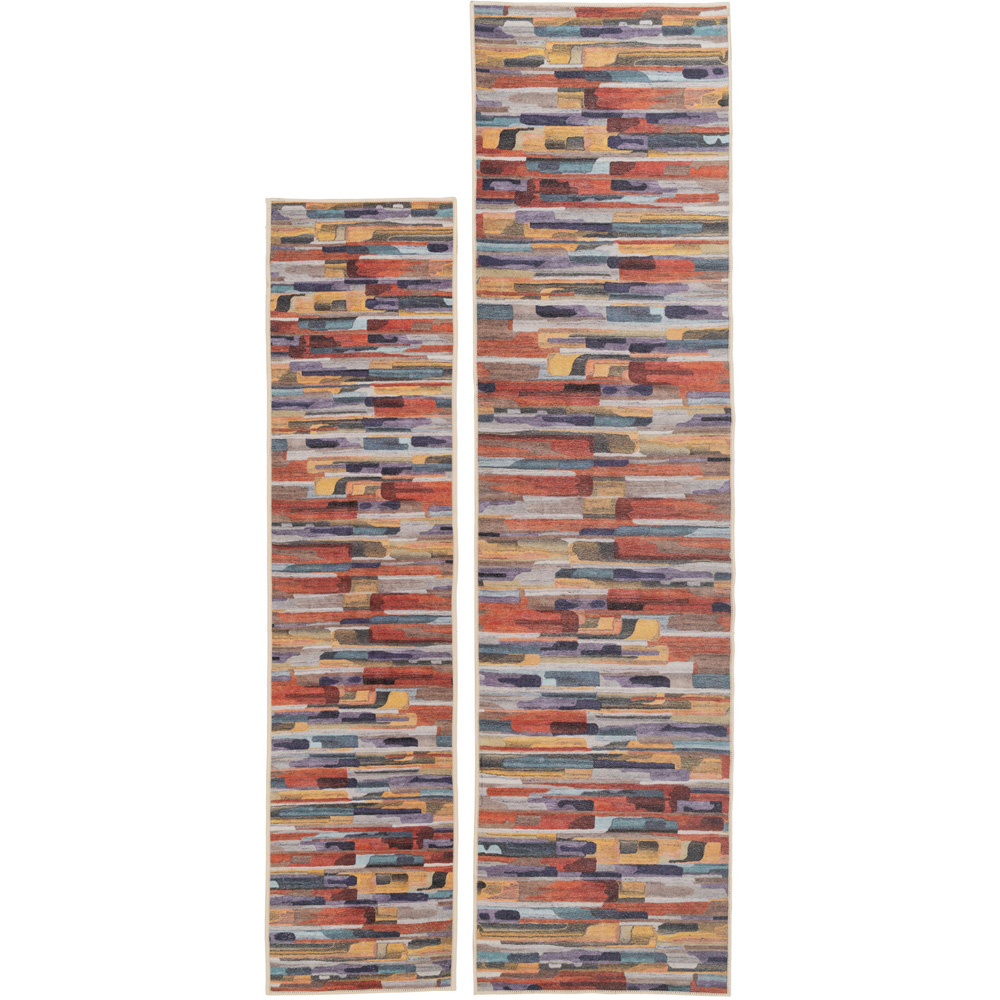 Kukoon Multicolour Abstract Soft Chenille Rug 80 x 300cm Image 3