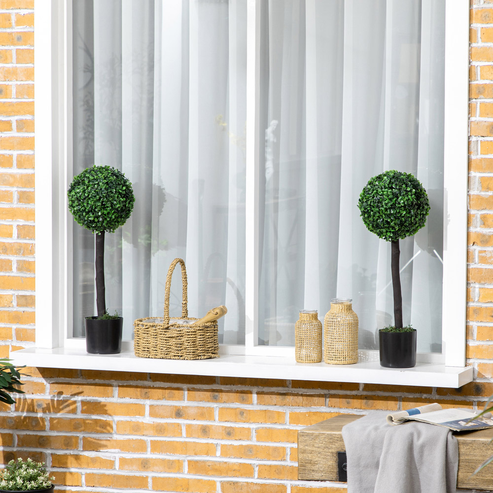 Portland Boxwood Ball Tree Artificial Plant In Pot 2ft 2 Pack Image 3