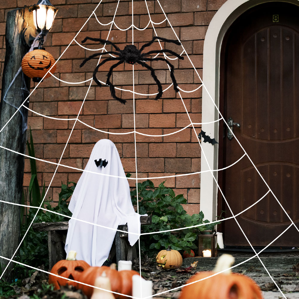Benross Giant Hanging Web and Spider Halloween Decoration Image 3