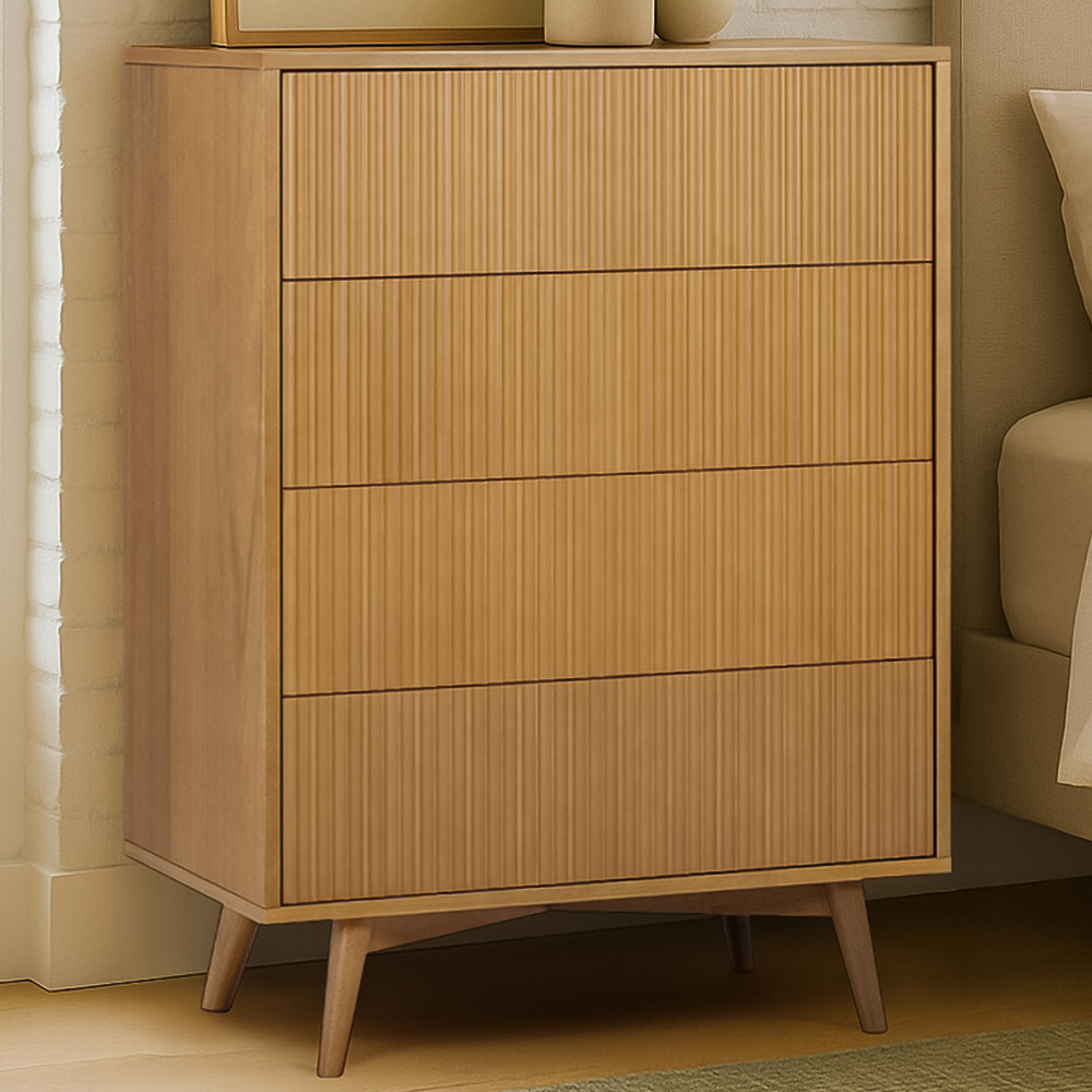 Teamson Home Tremolo 4 Drawer Natural Dresser Image 1
