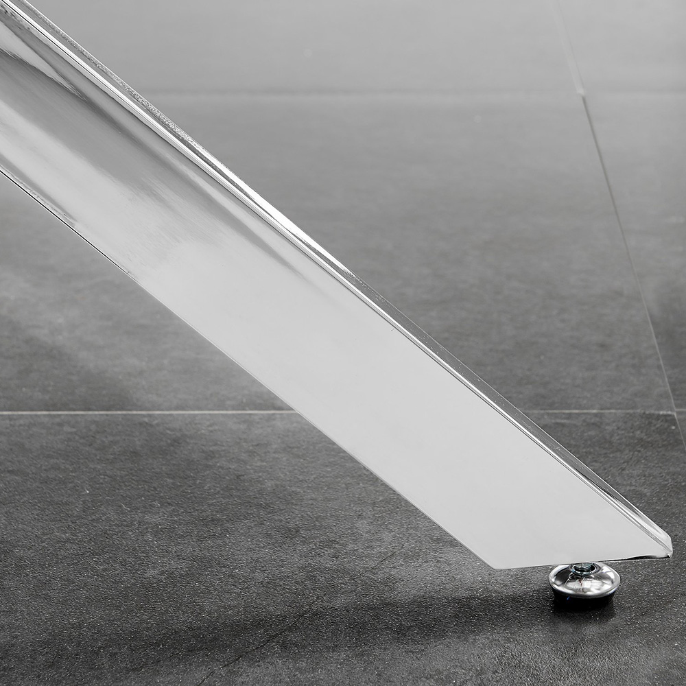 Furniturebox Arona Fortana 6 Seater Round Dining Set White and Chrome Image 7