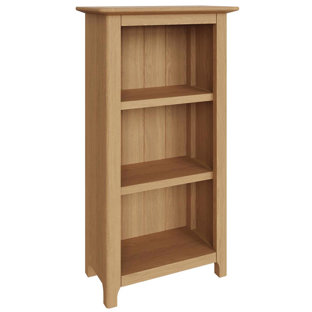 FWStyle Taberno 3 Shelf Natural Lacquered Oak Bookcase Image 2