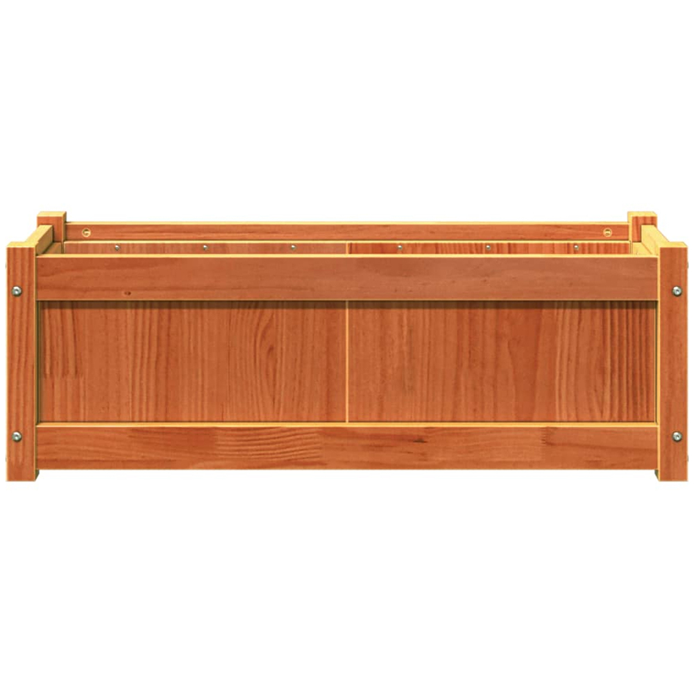 vidaXL Brown Solid Pine Wood Garden Planter 31 x 90 x 31cm 2 Pack Image 5
