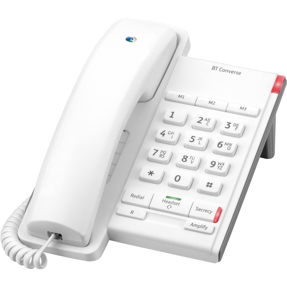 BT Converse 2100 Corded Telephone with Headset Socket Image 2