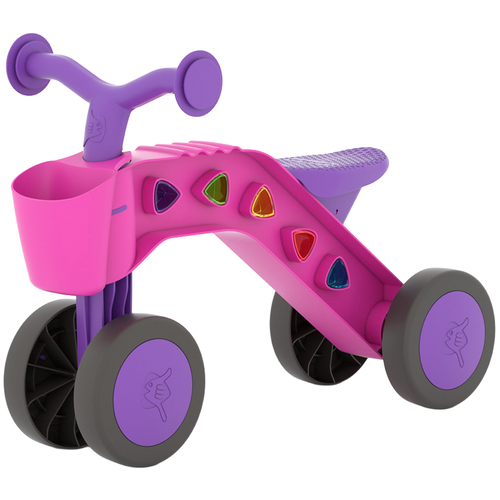 Chillafish ItsiBitsi Fuchsia Ride On with Play Blocks and Storage Basket Image 1