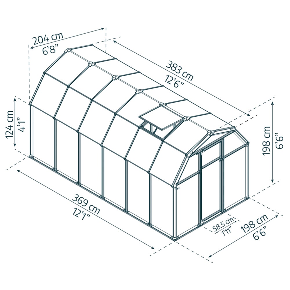 Palram Canopia Eco Grow 6 x 12ft Greenhouse Image 5