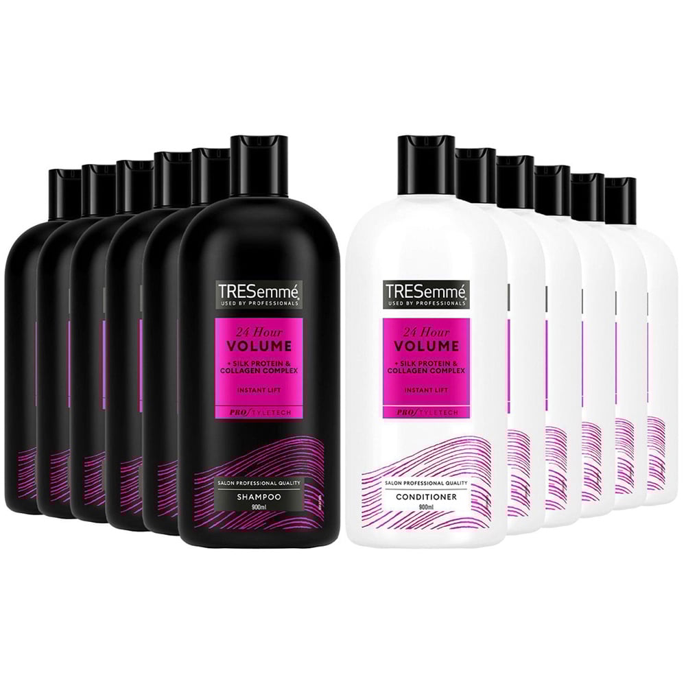TRESemme 24 Hour Body Volume Shampoo and Conditioner 900ml 6 Pack Image 1