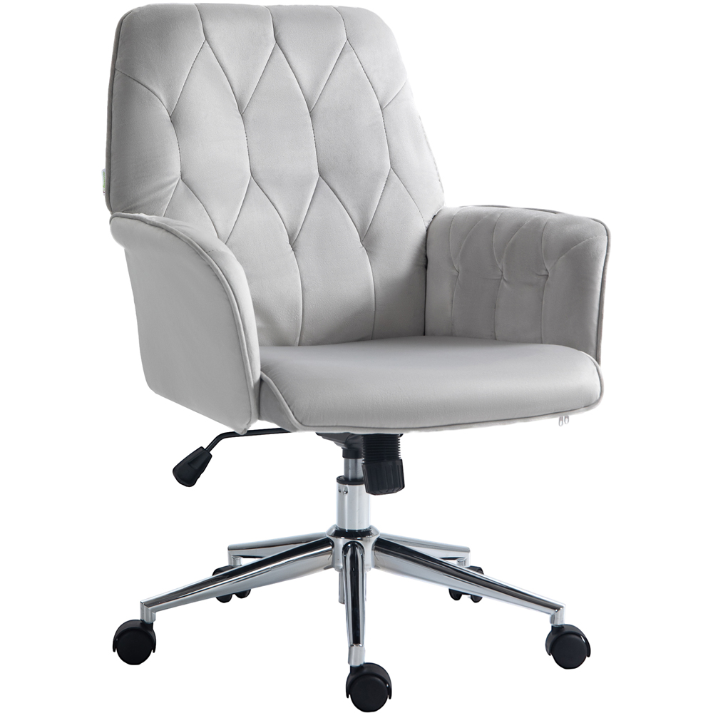 Portland Light Grey Swivel Computer Chair Image 2