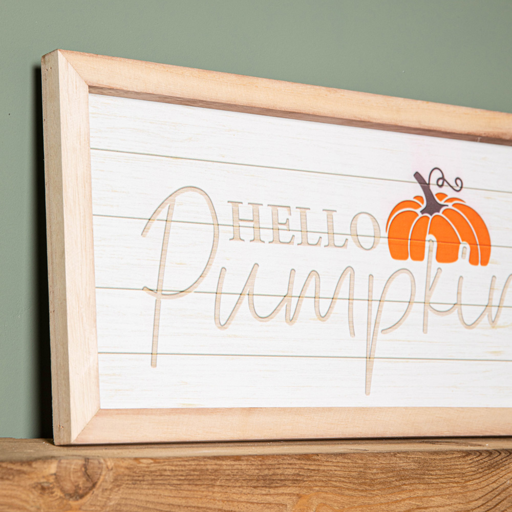 Samuel Alexander Hanging Hello Pumpkin Autumnal Wall Art 46cm Image 3