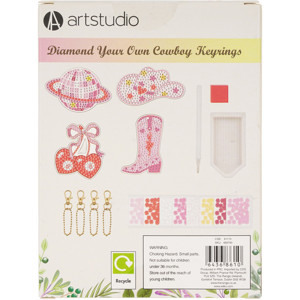 Diamond Your Own Cowboy Keyrings KitPink Image 4