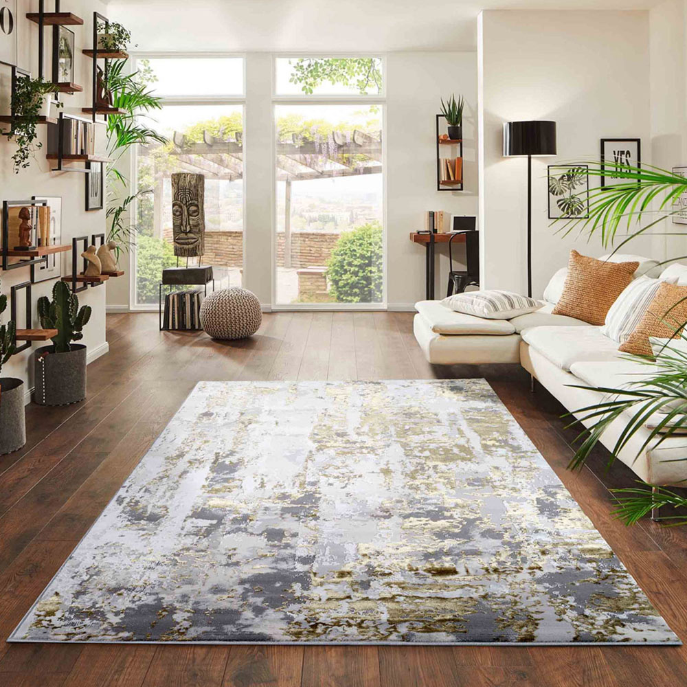 Desire Rugs Styra Gold Abstract Rug 160 x 230cm Image 2