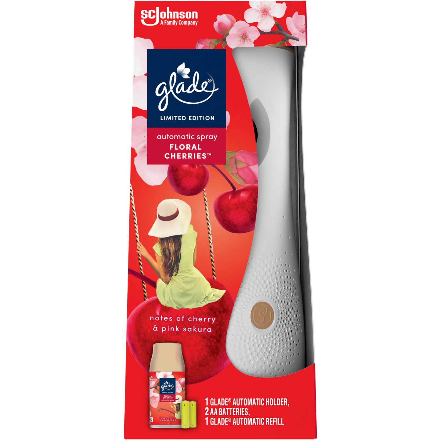 Glade Automatic Spray Holder - Floral Cherries Image
