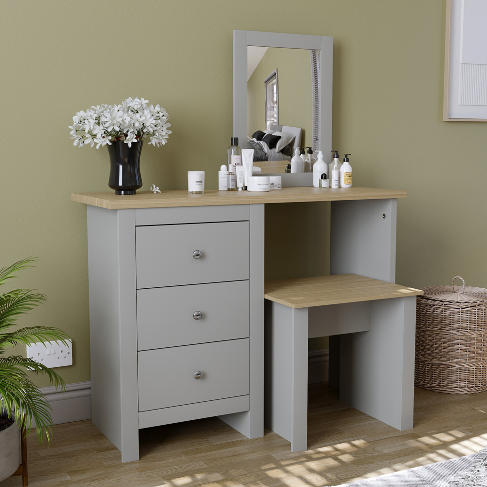 Vida Designs Arlington Grey Dressing Table Set Image 4