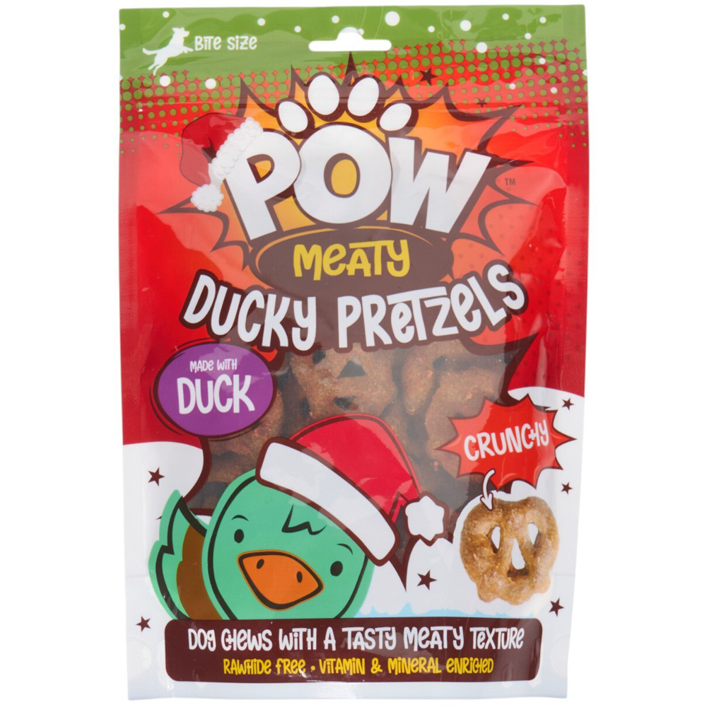 POW Meaty Ducky Pretzels Dog Treats Image 1