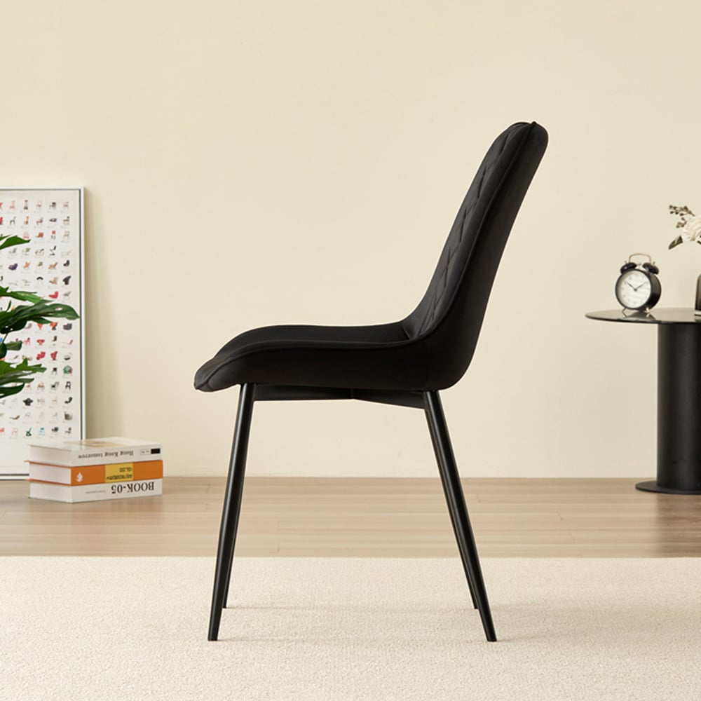 Indoor Living Miami Amelia 4 Seater Dining Set Black Image 7