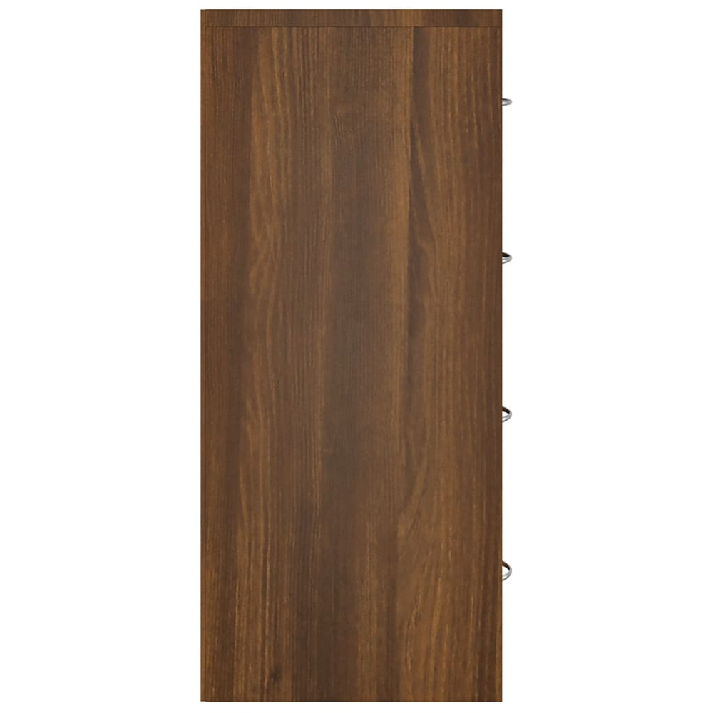 vidaXL 4 Drawer Brown Oak Sideboard Image 5