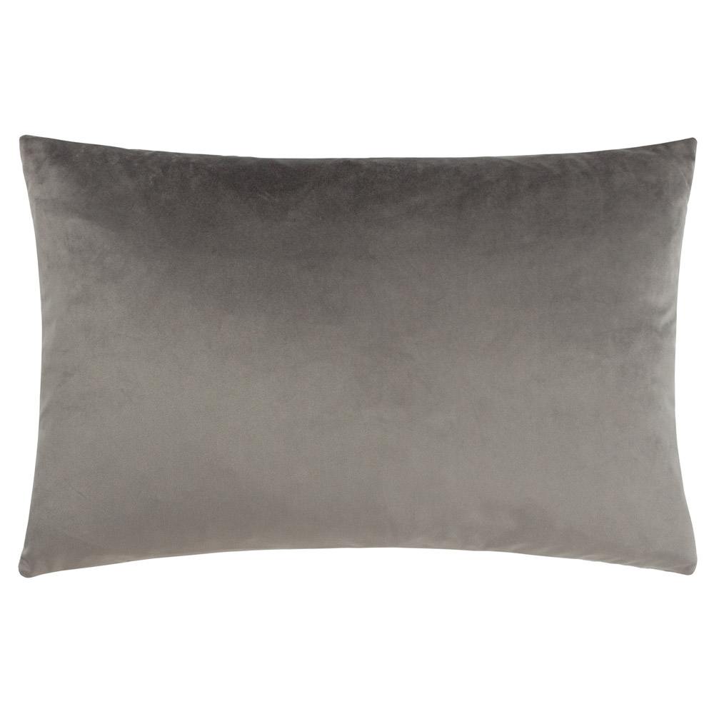Paoletti Lexington Grey and Black Velvet Jacquard Cushion Image 2