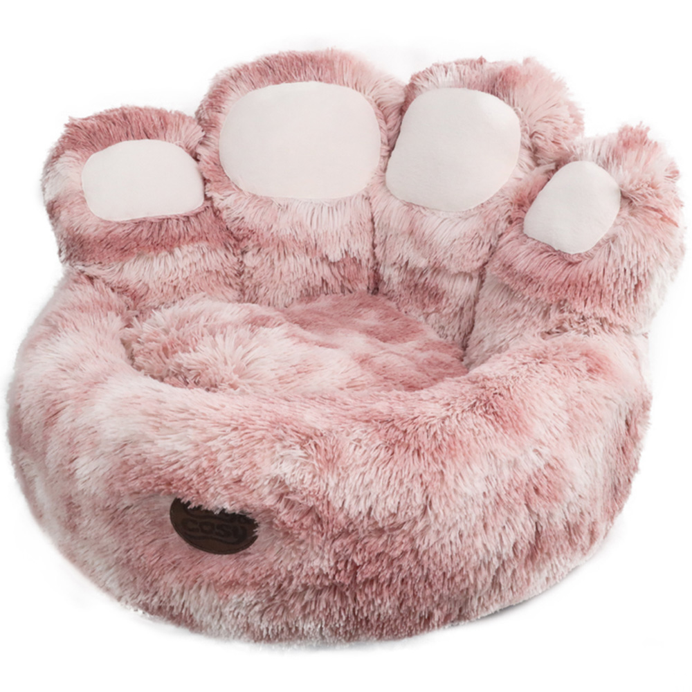 Snug & Cosy Medium Paws Donut Pink Dog Bed Image 1