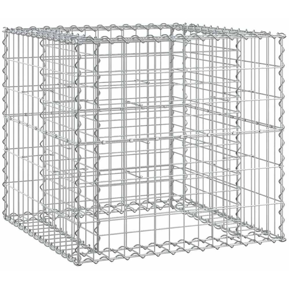 vidaXL Natural Douglas Solid Wood Garden Bench with Gabion Basket 65.5 x 192 x 71cm Image 4