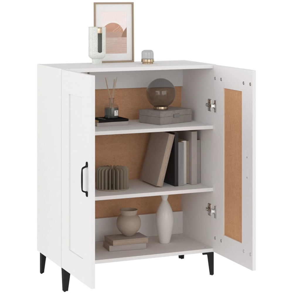 vidaXL 2 Door White Sideboard Image 3