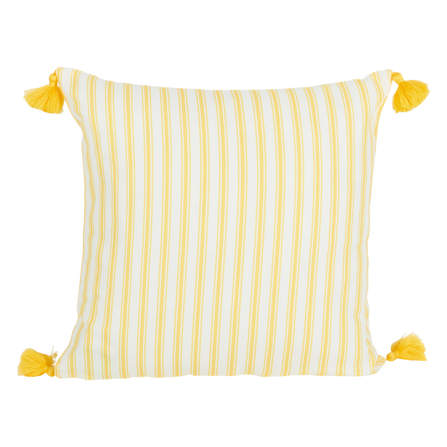 Portofino Stripe Cushion - Yellow Image 1