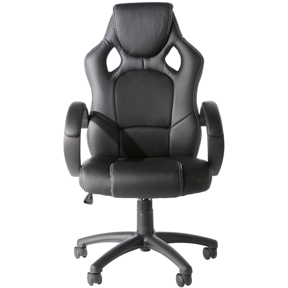 Alphason Daytona Black Faux Leather Racing Chair Image 2