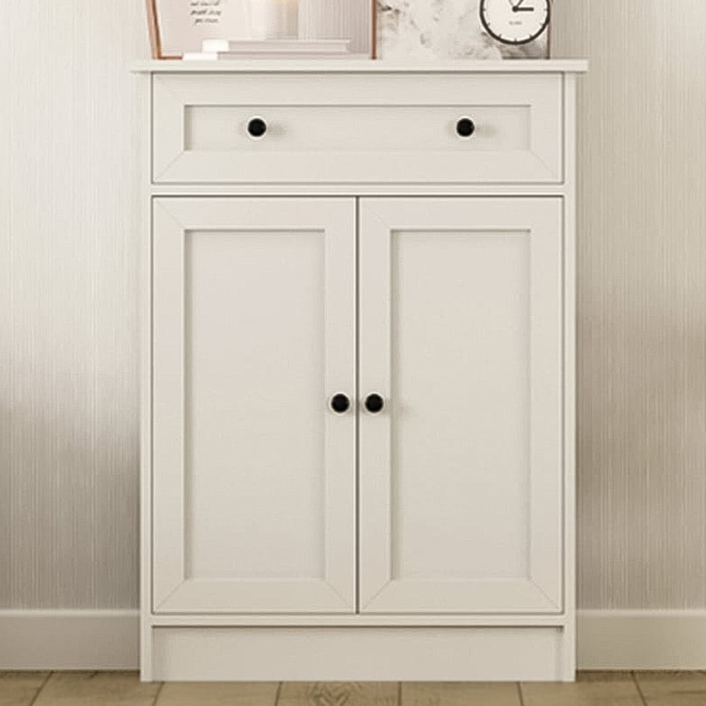 Evu DAISY 2 Doors Single Drawer White Sideboard Image 1