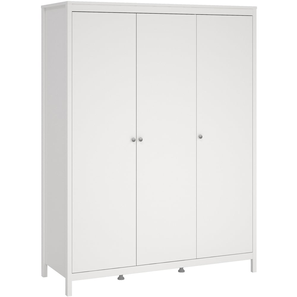 Florence Madrid 3 Door White Wardrobe Image 2