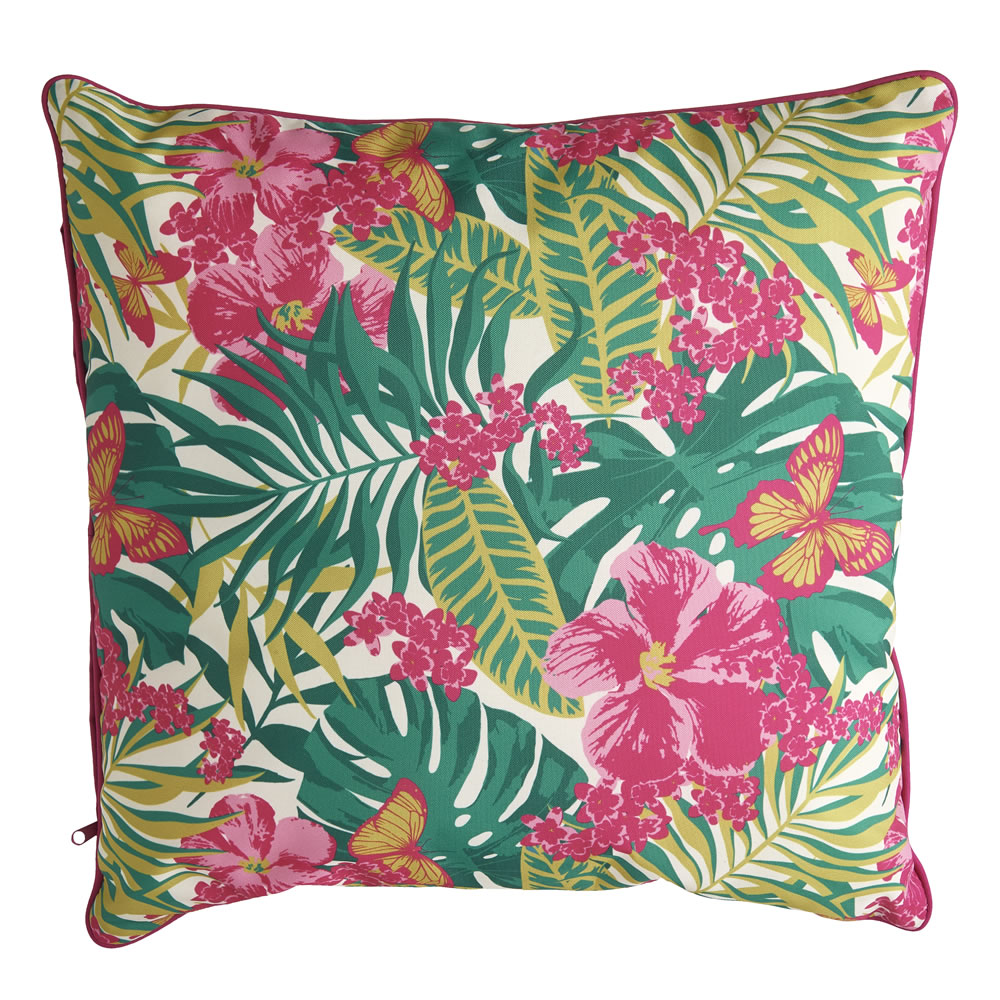 Wilko Outdoor Scatter Cushion Tropical Image