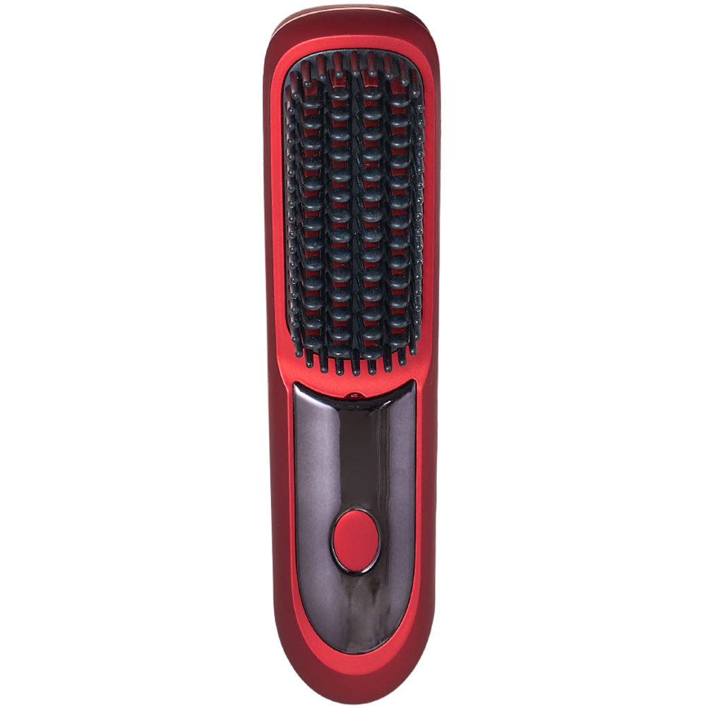 Living and Home 3 Adjustable Temperature Cordless Hair Straightener Brush with Charging Base 35W Image 1