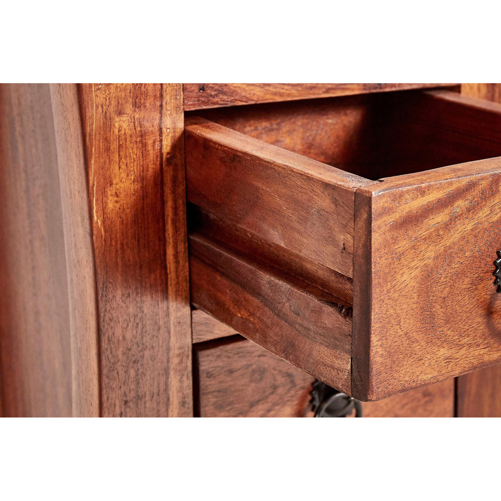 Loft24 Mahar 7 Drawer Brown Solid Wood Chest of Drawers Image 7