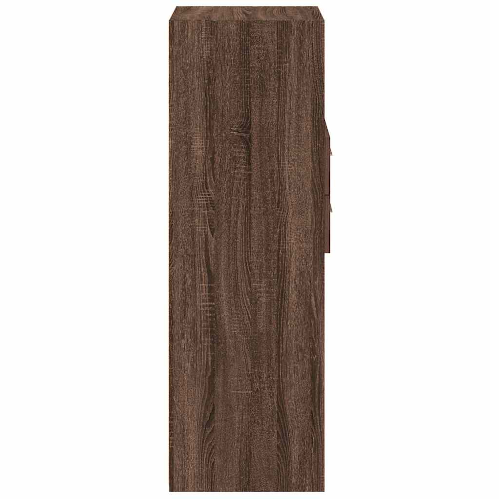 vidaXL 2 Drawer 3 Shelf Brown Oak Highboard Image 5