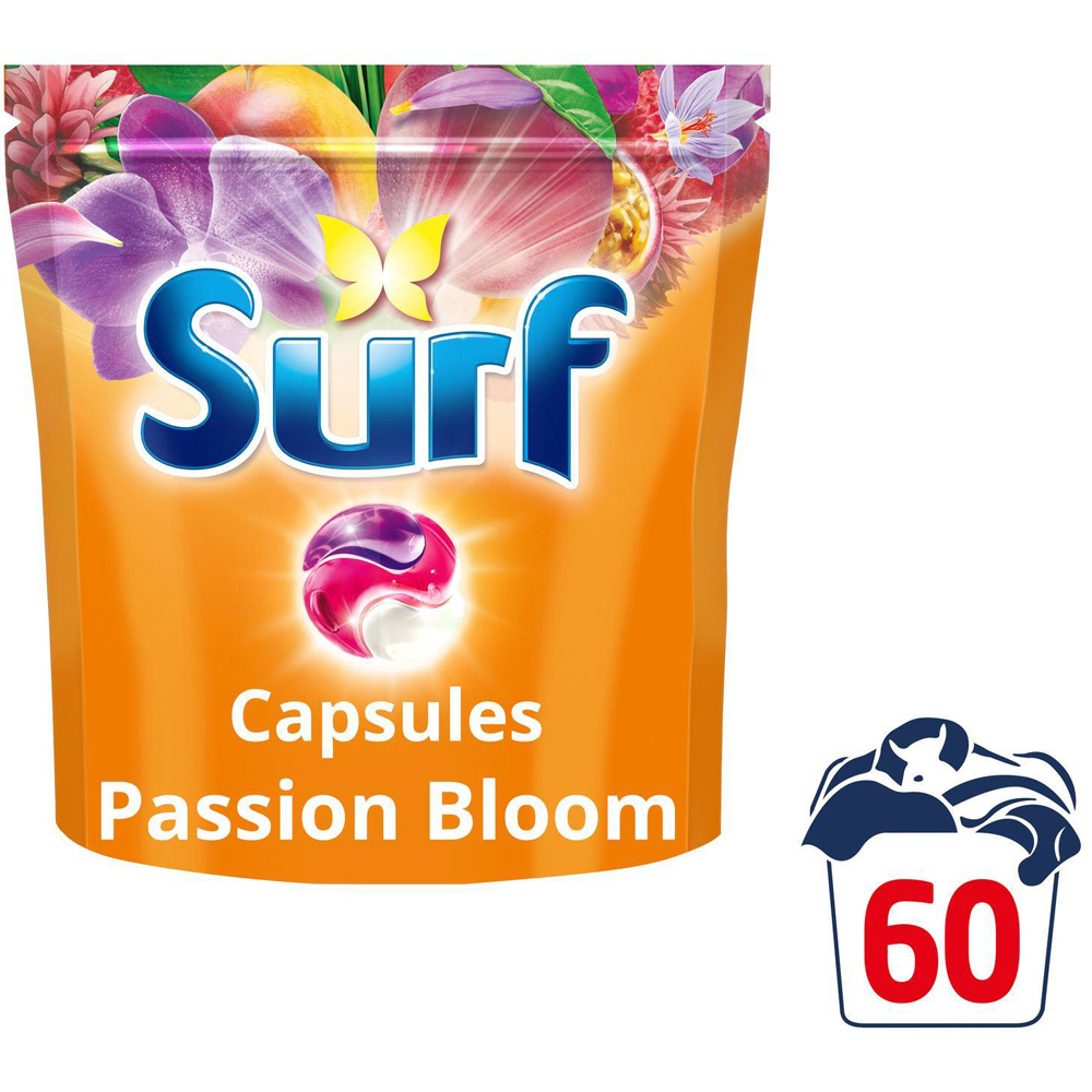 Surf 3-in-1 Passion Bloom Washing Capsules XXXL 60 Washes 3 Pack Image 2