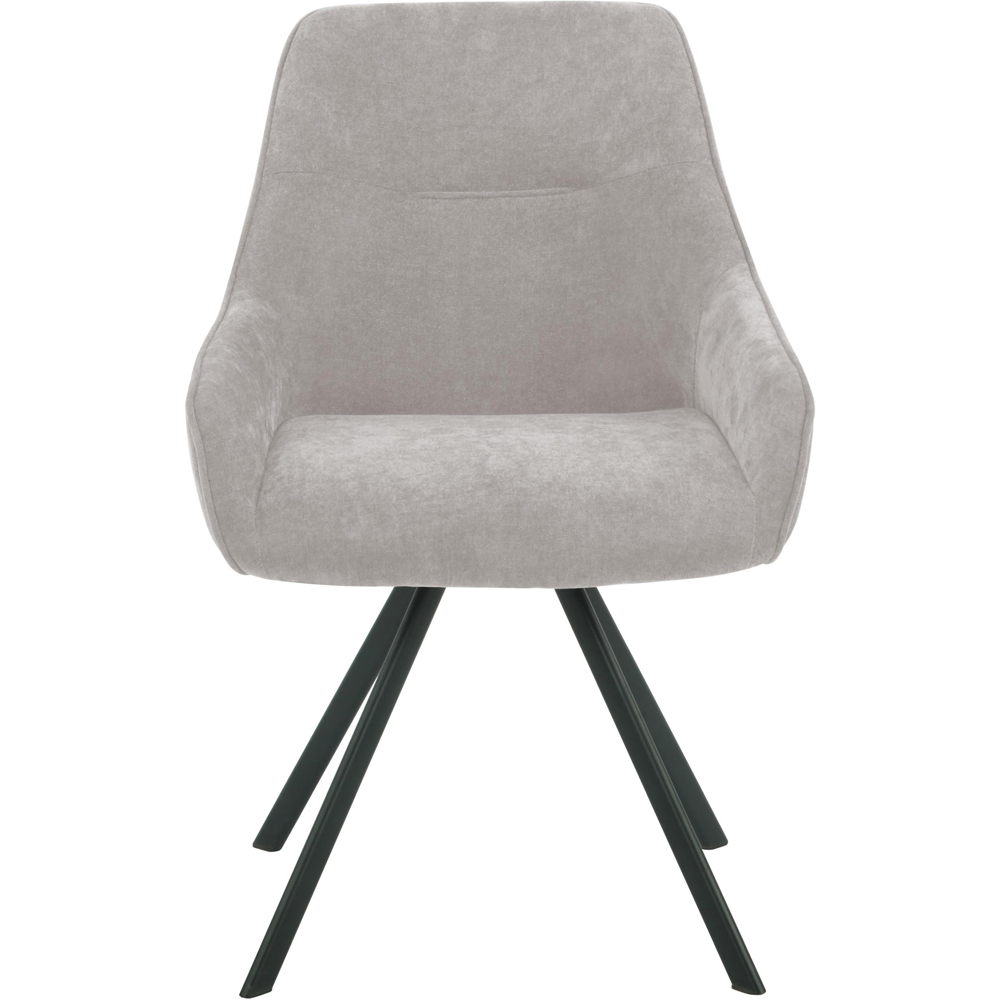 wilko Marlow Dark Oatmeal Swivel Dining Chair Image 4