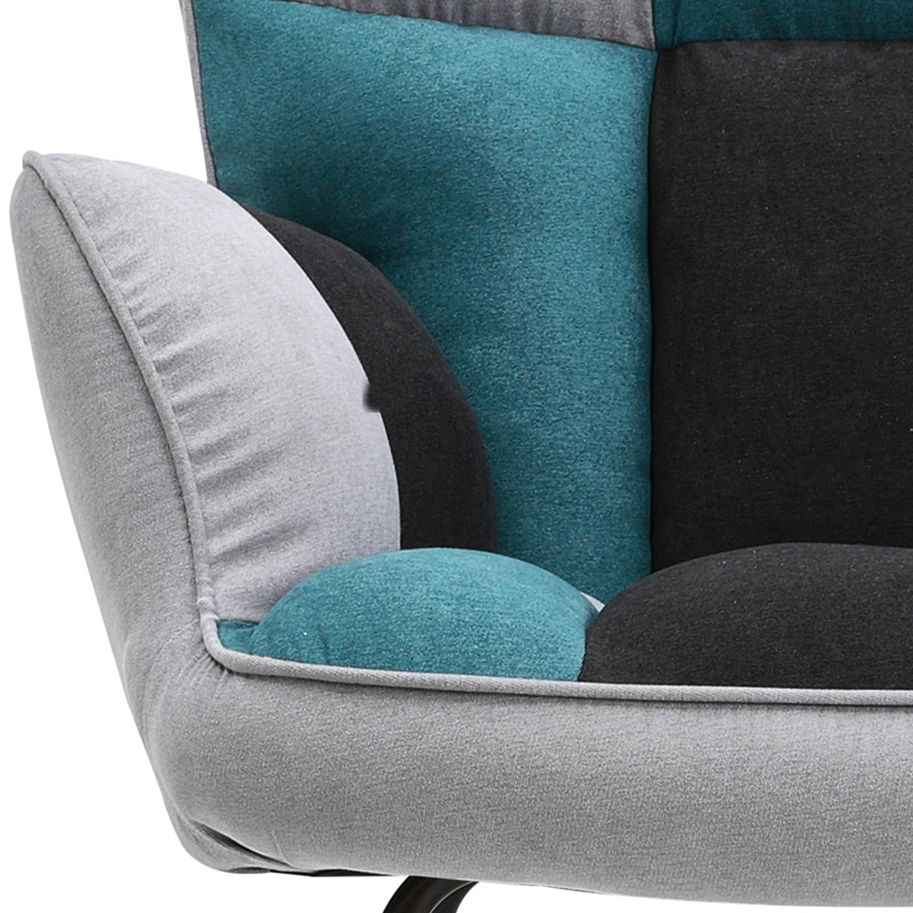 Living and Home Tufted Upholstered Rocking Chair Image 4