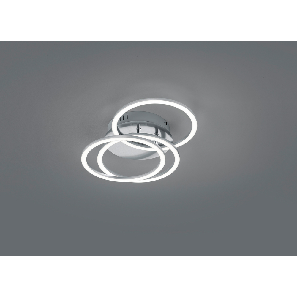 TRIO Circle Matt Nickel LED Ceiling Light Image 5