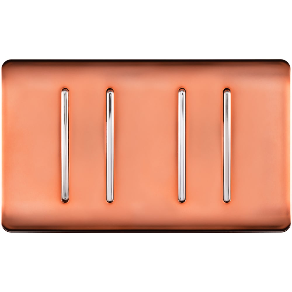 Trendi Switch 4 Gang 10amp 1 or 2 Way Copper Light Switch Image 1