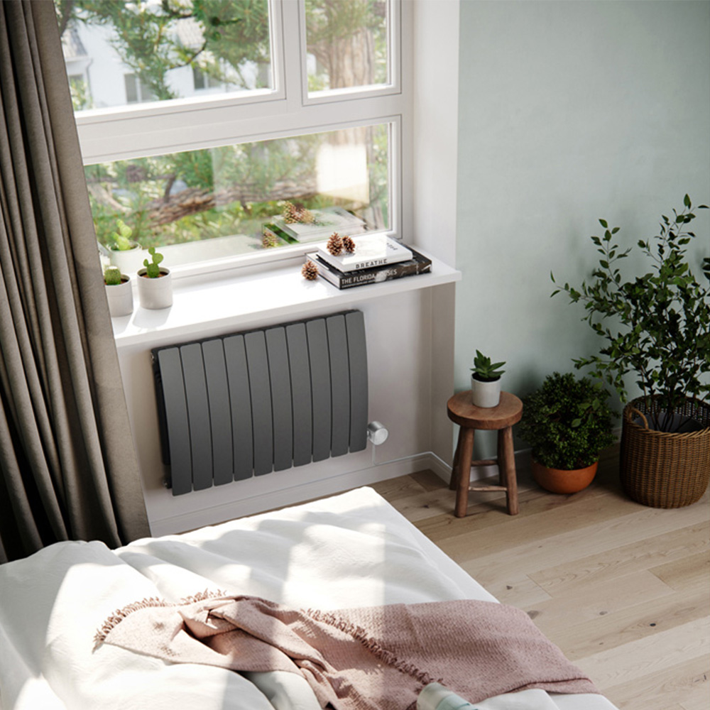 Terma Bergamo Wi-Fi Graphite Grey Electric Radiator 1200W 590 x 800mm Image 2