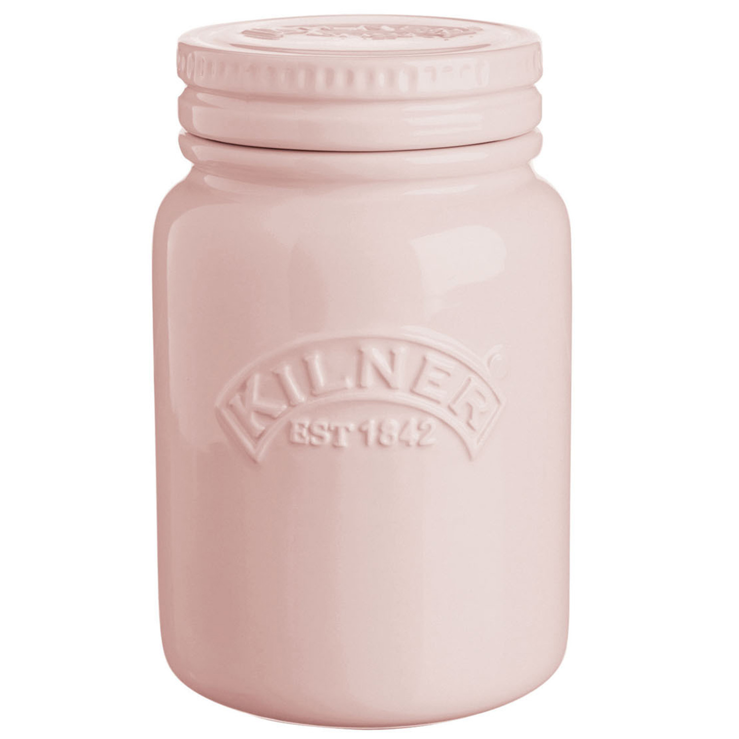 Kilner Dusky Pink Storage Jar with Push Top Lid 600ml Image 1