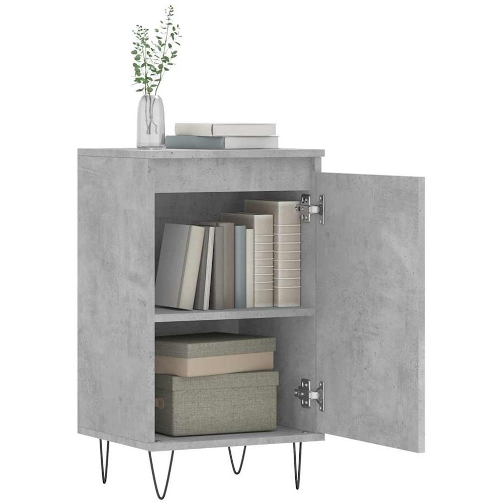 vidaXL Single Door Concrete Grey Sideboard Image 4