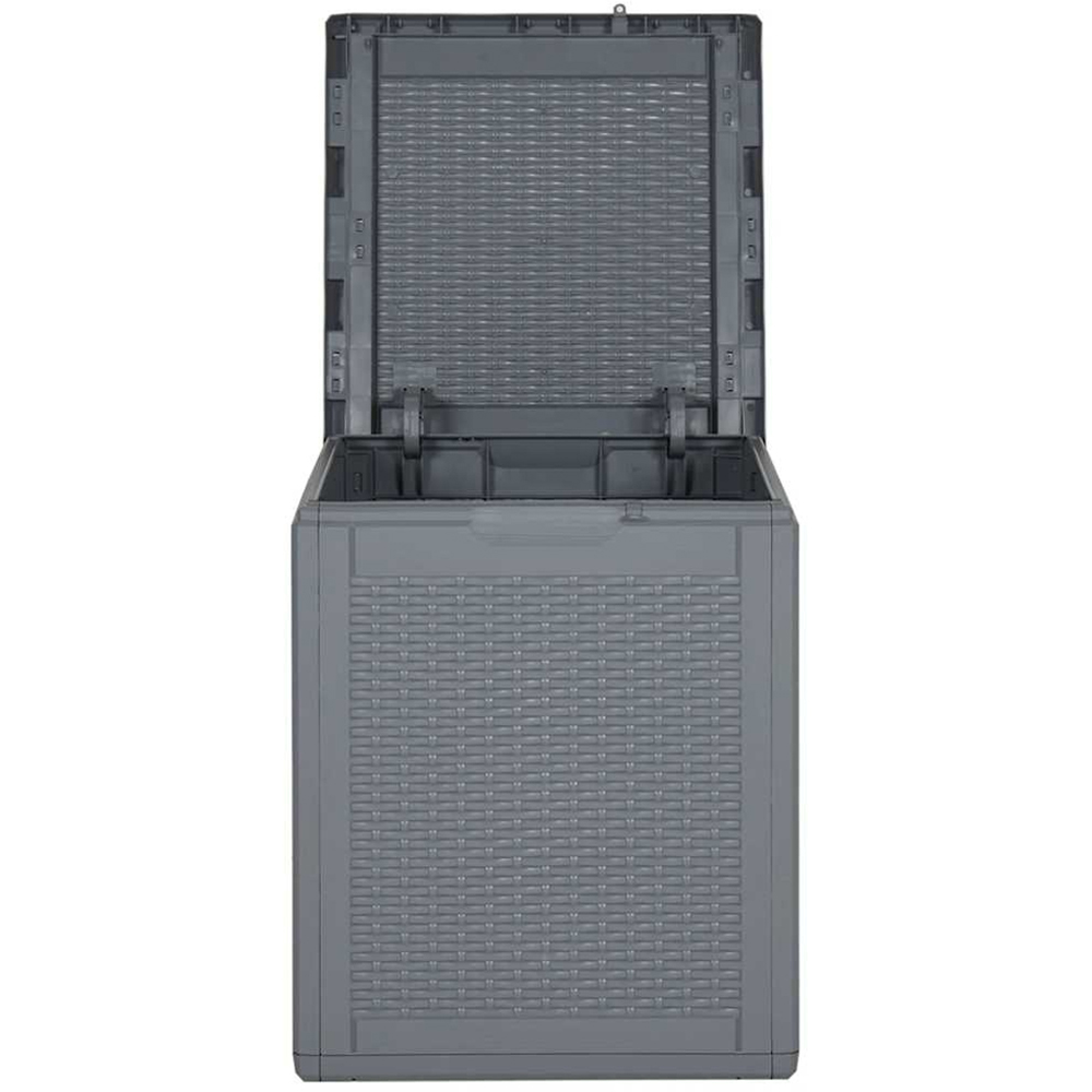 vidaXL 90L Grey Polypropylene Garden Storage Box Image 4