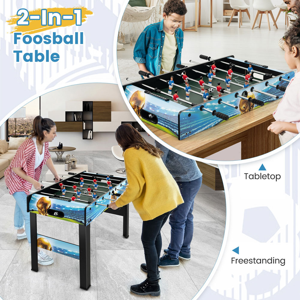 Costway Freestanding Soccer Game Table Play Set Image 8