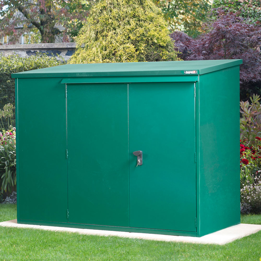 Asgard Annexe Secured by Design 6 x 3ft Double Door Green Garden Shed Image 9