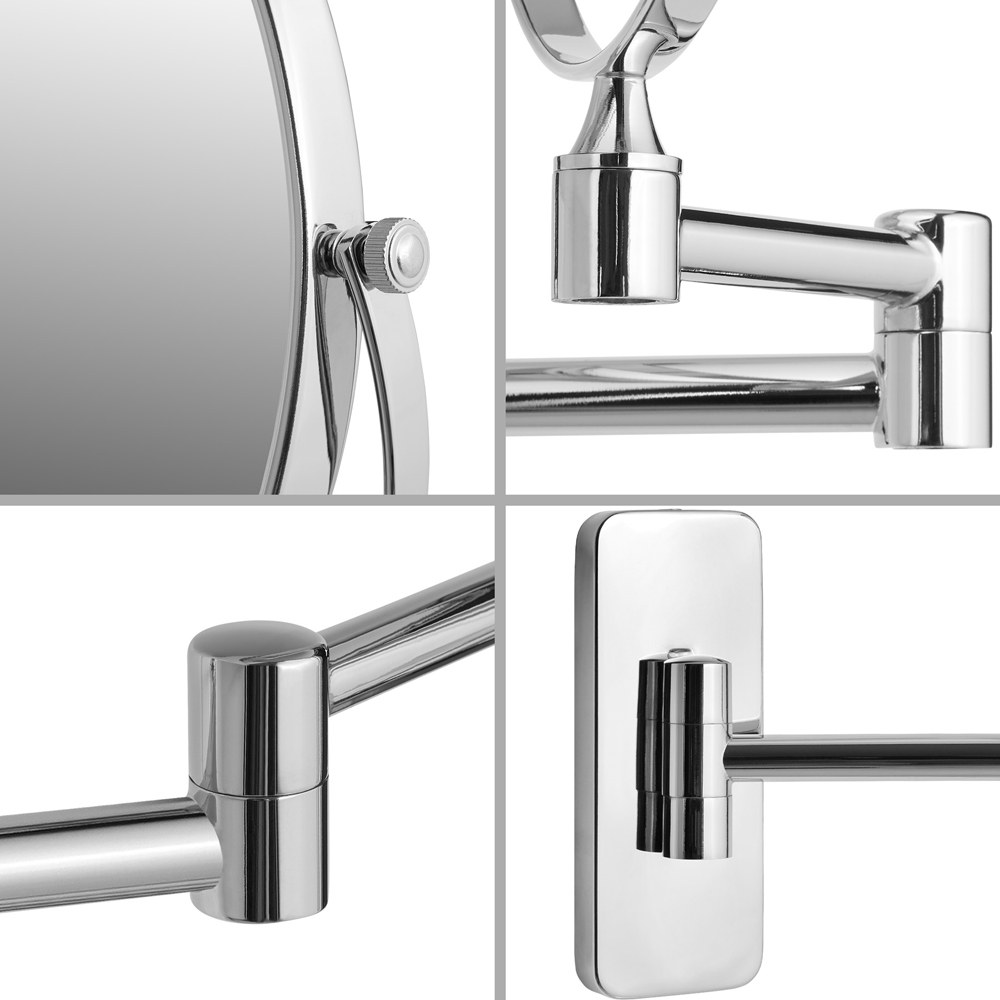 tectake Round Double Sided Vanity Mirror with 5x Magnification Image 8