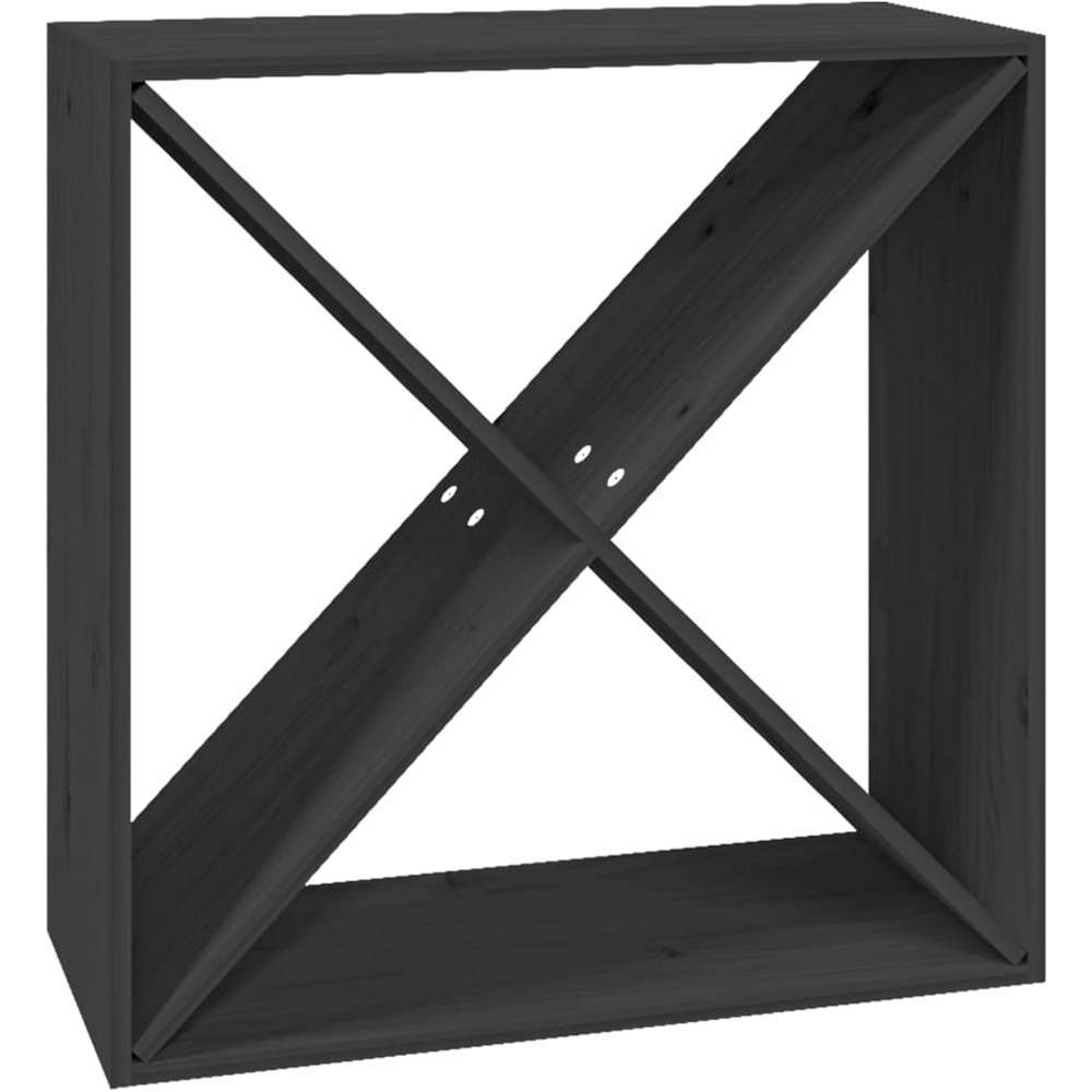vidaXL 4 Shelf Black Freestanding Wine Cabinet Image 2