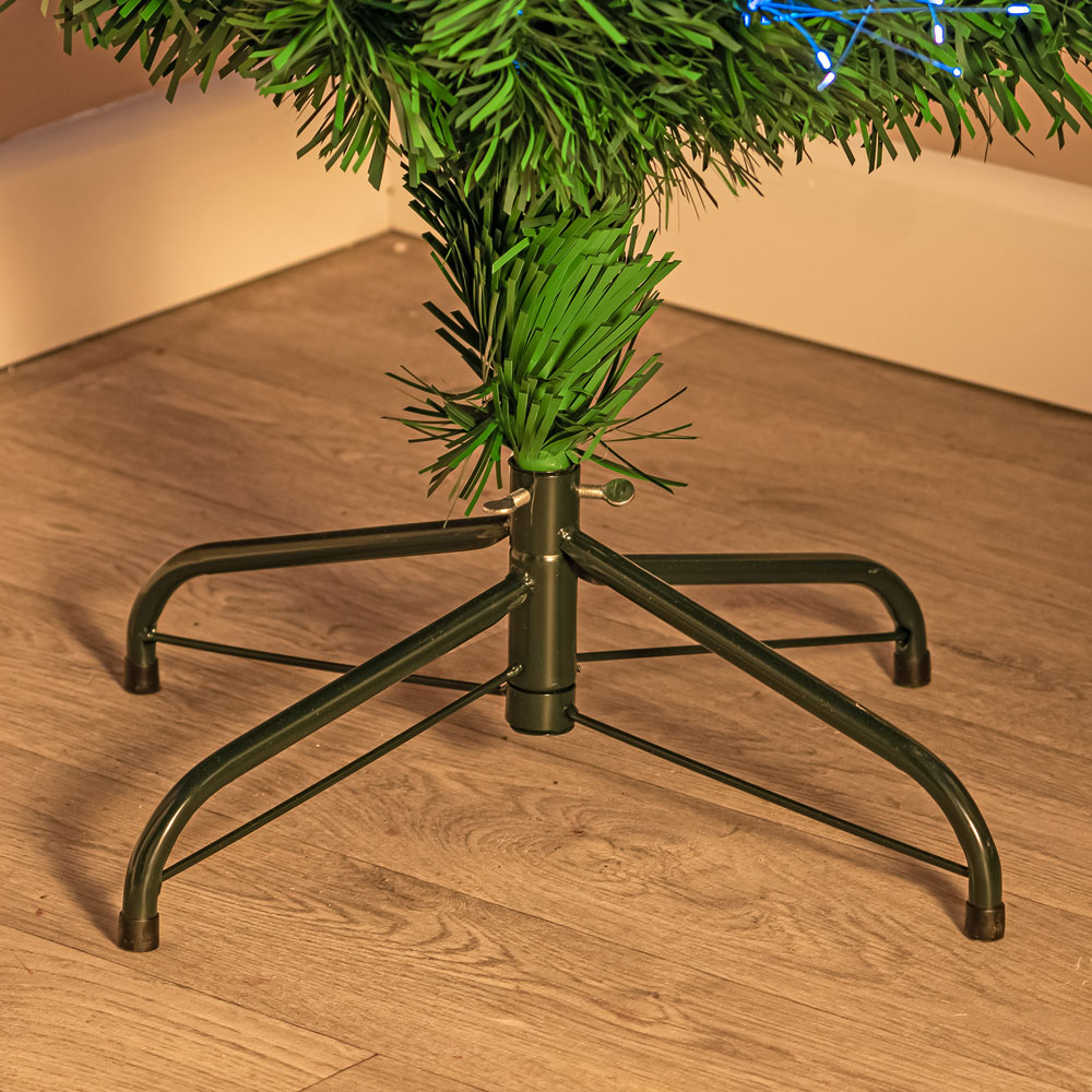 The Christmas Centre Warm White LED Green Fibre Optic Artificial Xmas Tree 7ft Image 5